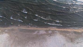 Tyrrhenian Sea, seascape of Viareggio, Italy. View from above photo