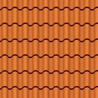 Seamless pattern of wavy roof tiles in a realistic style, ideal for backgrounds, architectural designs, and construction-themed projects vector