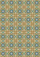 A seamless geometric pattern featuring interlocking circular and oval shapes in a continuous grid. The design is intricate, modern, and decorative, suitable for backgrounds and textile patterns. vector
