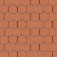 Seamless pattern of orange fish scale tiles with shadows, perfect for roofing, backgrounds, architectural and decorative design projects. vector