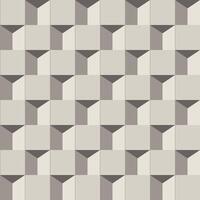 Seamless geometric pattern resembling concrete wall blocks with a 3D effect, ideal for architectural and interior design applications vector