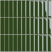 3D top view of glossy green ceramic tiles with reflections, ideal for interior design, construction, and material texture presentations. vector