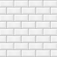 Seamless white subway tile wall pattern with a glossy 3D effect, ideal for bathroom, kitchen, or interior design projects. vector