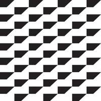 Minimalist diagonal tile pattern in black and white with repeating geometric shapes, ideal for backgrounds, prints, and textile design. vector