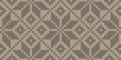 Seamless tribal-inspired woven pattern in earthy tones, showcasing traditional textile motifs with a modern geometric arrangement for use in fabric, decor, and design. vector