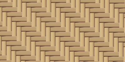 Seamless woven bamboo texture with a traditional basket weave pattern, ideal for backgrounds, packaging, and natural design themes. vector