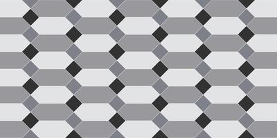 Seamless abstract geometric tile pattern with interlocking shapes and 3D visual effect. Ideal for backgrounds, textiles, wallpapers, or digital design. vector