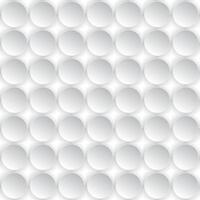 Seamless 3D circle pattern with soft shadows on a white background, ideal for modern design, wallpaper, and abstract backgrounds. vector