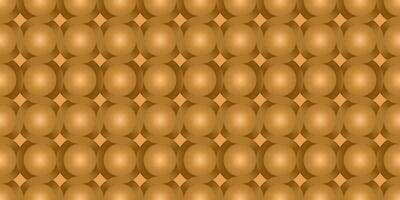 Seamless geometric pattern with circular golden shapes in a retro style. Ideal for backgrounds, wallpapers, packaging, and fabric design projects. vector