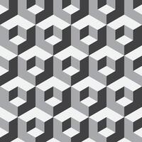 Abstract isometric pattern with hexagonal cube shapes in a modern seamless layout. Great for backgrounds, wallpapers, and surface design. vector