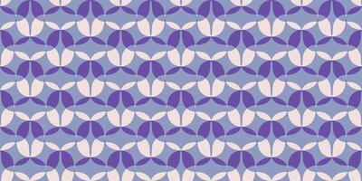 Seamless abstract geometric flower pattern with overlapping petal shapes. Ideal for textiles, wallpapers, backgrounds, and modern decorative design. vector