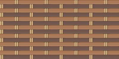 Seamless woven bamboo pattern in a horizontal layout. Ideal for backgrounds, packaging, wall decor, or traditional design elements. vector