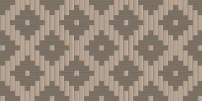 Seamless woven-style geometric pattern with diamond shapes in soft beige and brown tones, ideal for textiles, wallpapers, and digital backgrounds. vector
