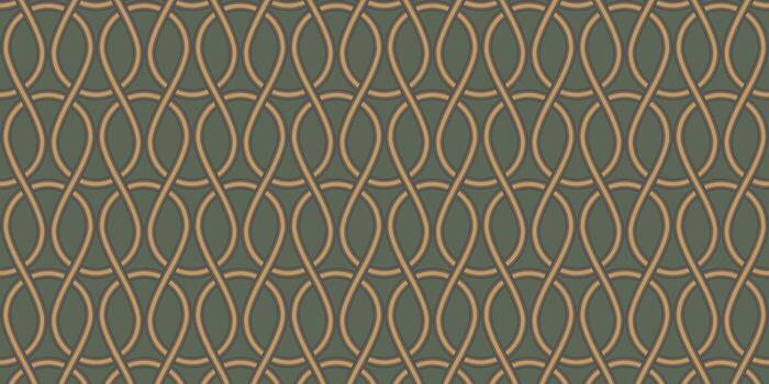 Seamless interlocking geometric pattern with looping shapes, ideal for textile design, wallpapers, backgrounds, or decorative applications. vector