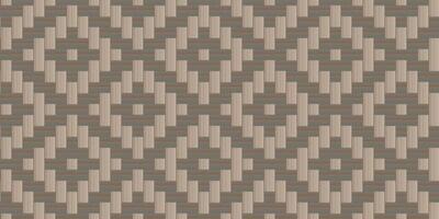 Checker-style bamboo weave pattern with earthy brown and beige tones. Ideal for natural texture backgrounds, furniture design, and eco-themed decorative projects. vector