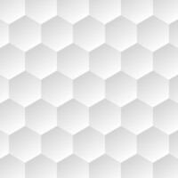 Seamless 3D white hexagon pattern with soft shadows creating a modern, minimalistic texture ideal for backgrounds, walls, or product design. vector