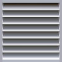Realistic horizontal metal louver vent with gradient shading, ideal for industrial, architectural, or ventilation design use. vector