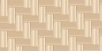 Seamless woven wood texture pattern with alternating vertical and horizontal grain panels in natural beige and brown tones. Ideal for flooring, backgrounds, wallpapers, and interior design visuals. vector