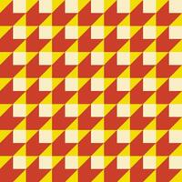 Bold red and yellow geometric triangle pattern with repeating design, ideal for backgrounds, wallpapers, or textiles. vector