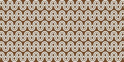Seamless vintage-style teardrop loop pattern in brown tones, perfect for retro interiors, textiles, wallpapers, and graphic design projects. vector