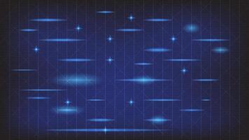 Abstract glowing blue grid with motion light effects on dark background. Ideal for technology, sci-fi, or digital interface design. vector
