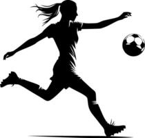 Soccer player silhouette vector