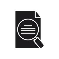 Magnifying Glass Inspecting Document, Data Analysis Concept vector