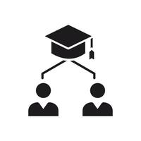 Graduation Cap Shared by Students, Education Concept vector