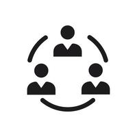 Teamwork Connection, People Working Together in a Circle vector
