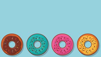 Donut Seamless pattern Background. Continuous Donut Pattern. Seamless Donut Pattern. flat illustration of donut. vector