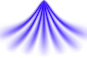 Abstract blue light rays and beams style with blue fabric curtain and drapes flowing softly on transparent background for design presentation stage theater and backdrop png
