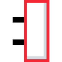 Blank Signboard Frame. Empty red signboard for custom text png