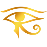 Eye of Horus. Egyptian Symbol in Golden Gradient png