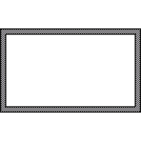 Checkered Black and White Border Frame, checkerboard pattern rectangle frame png