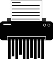 Paper shredder confidential icon. Private document office information protection sign. Document shredder symbol. Paper shredder machine logo. flat style. vector