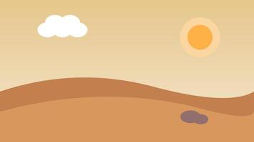 Succulent and Desert Rocks in Minimalist Desertcore Landscape vector