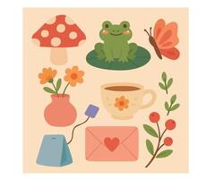 Cartoon Collection of Objects Wonder and Fantasy vector
