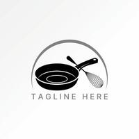 cooking pan and egg beater chef menu food cake vector