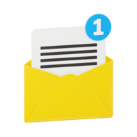 Unread Mail Message in Envelope png