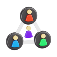 Team Collaboration and Structure Diagram 3D png
