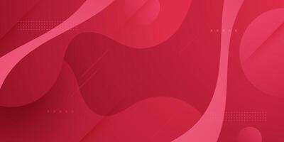 Abstract minimal red wave fluid minimal background. Trendy shapes pattern banner background. vector