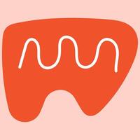 A logo with a wave shape on it vector