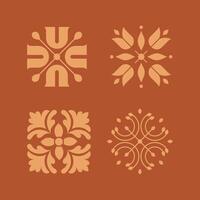 collection of modern and simple geometric ornament style, can be used for wallpaper, pattern and decoration vector