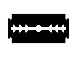 A black and white image of a razor blade vector