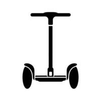 A black and white image of a scooter vector