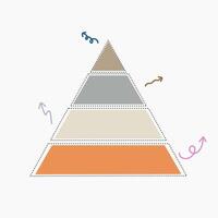 Pyramid Infographic Template with 4 options or level illustration vector