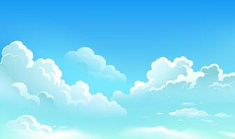 Soft clouds against blue sky vector