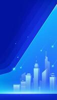 Vertical version of the technology background and bright future city vector