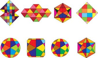 Prisms color shape vector