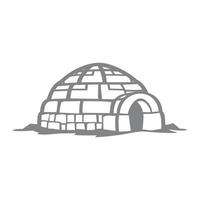 Illustration of an igloo, a snow house in the arctic environment vector